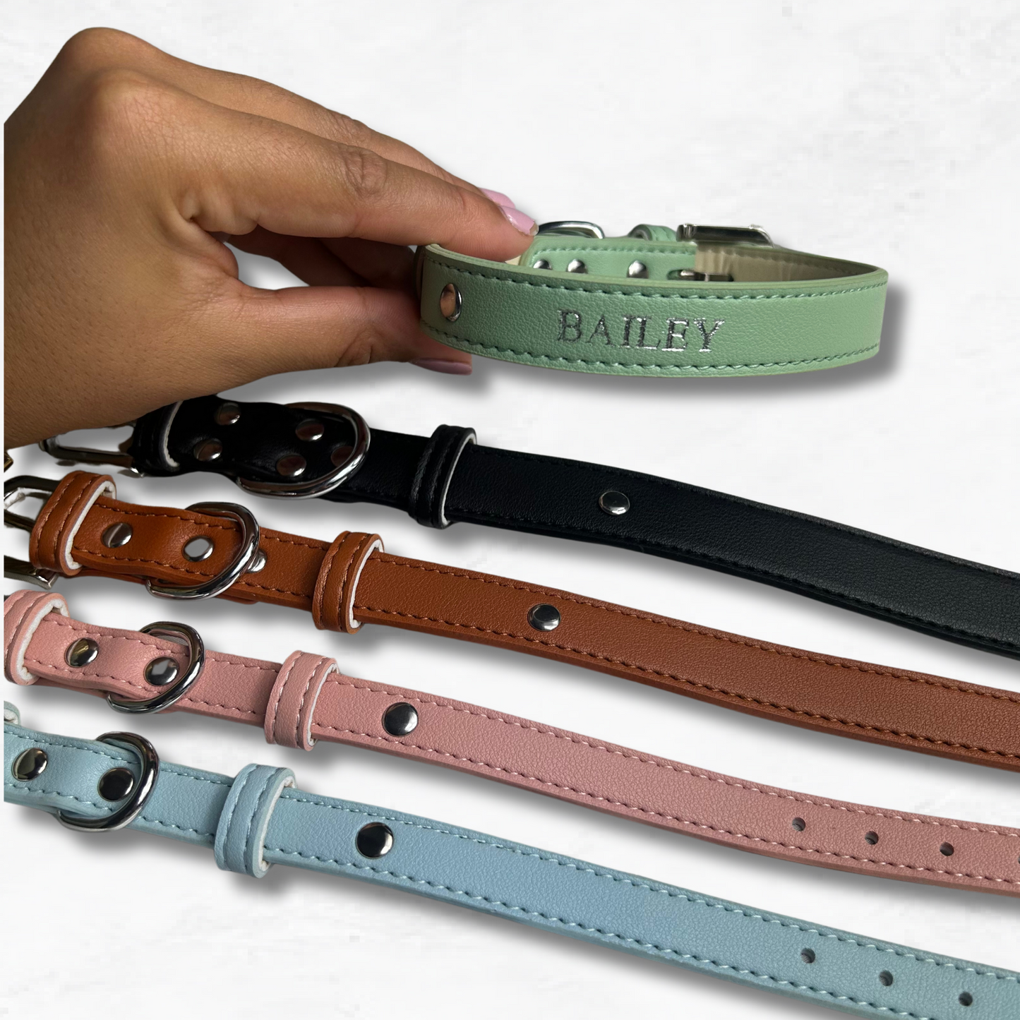 Personalised Vegan Leather Pet Collar