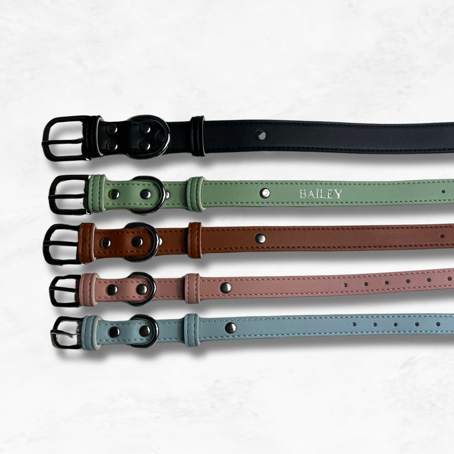 Personalised Vegan Leather Pet Collar