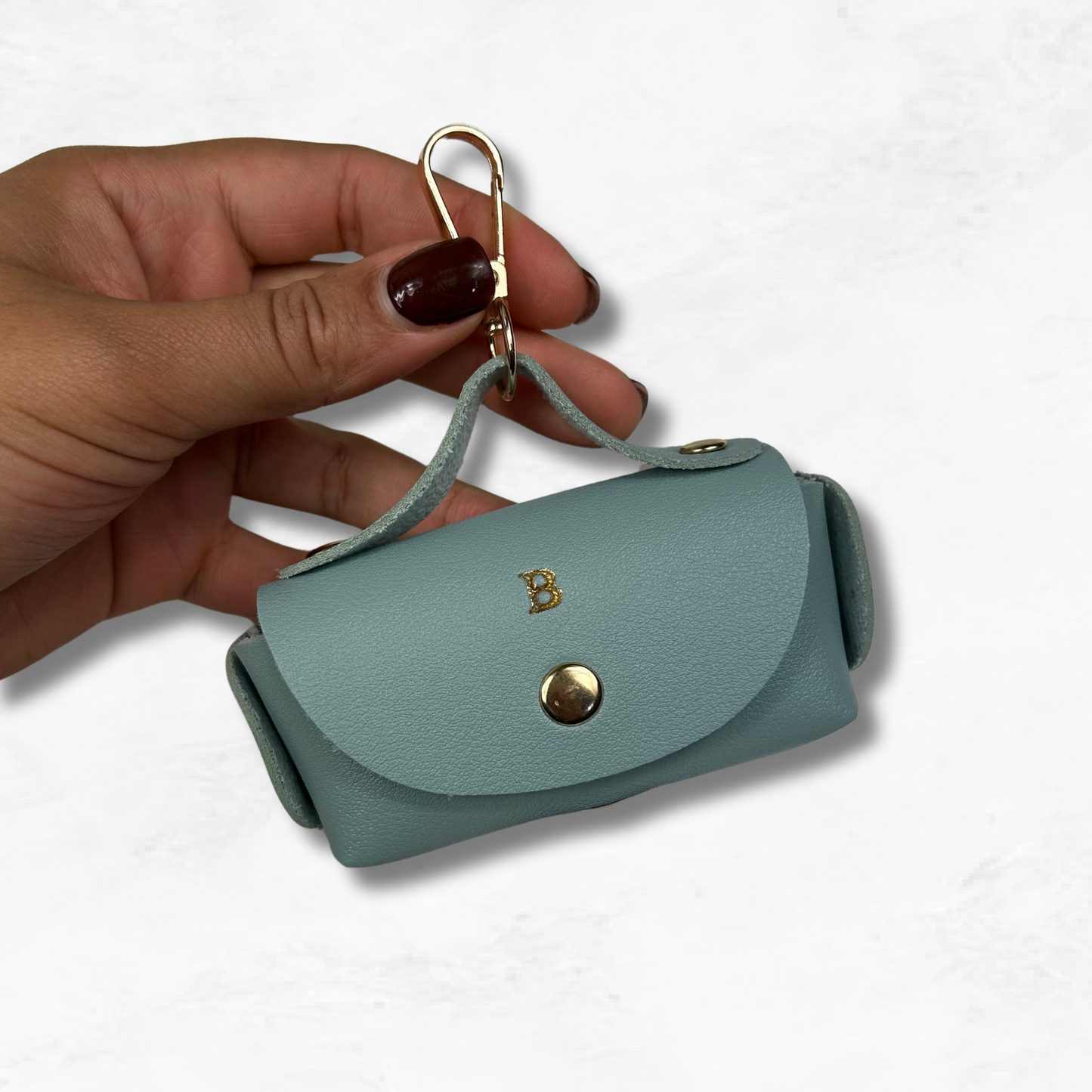 Personalised Vegan Leather Dog Poo Bag Holder