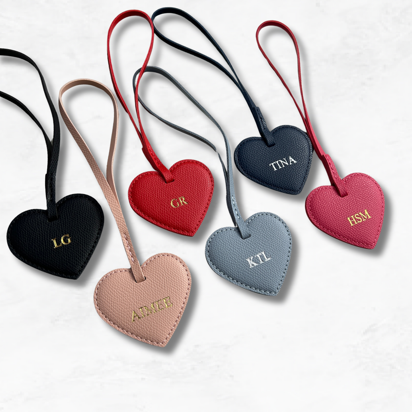 Personalised Heart Bag Charm
