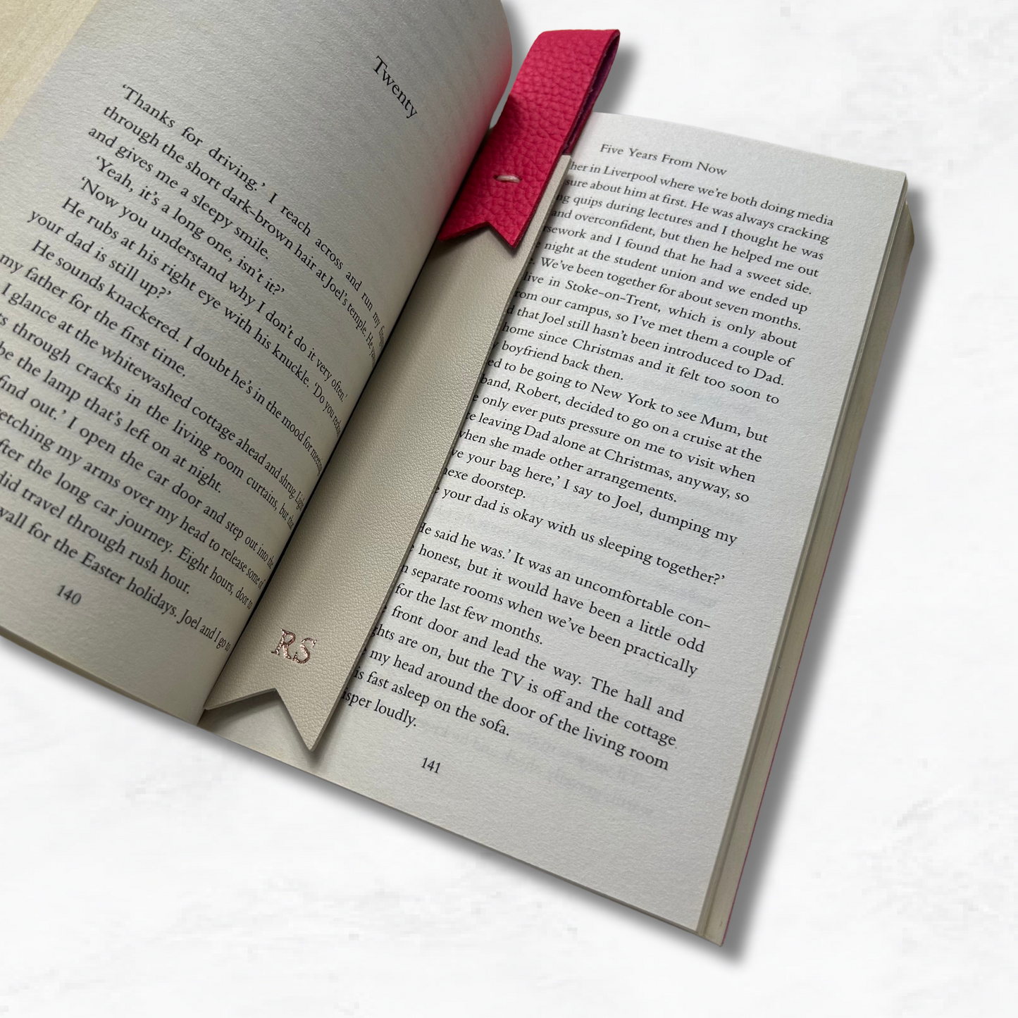 Personalised Vegan Leather Loop Bookmark