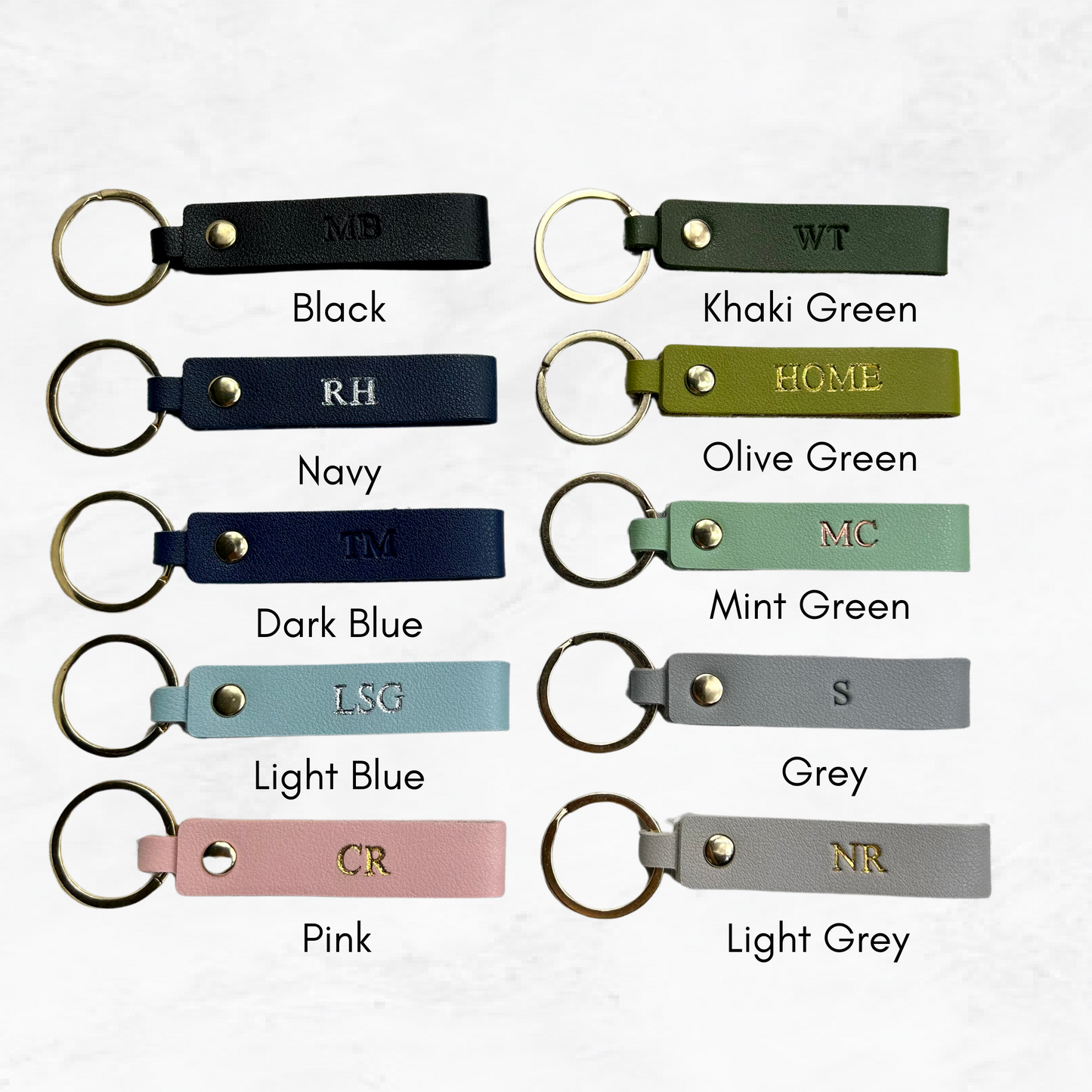 Personalised Vegan Leather Loop Keychain