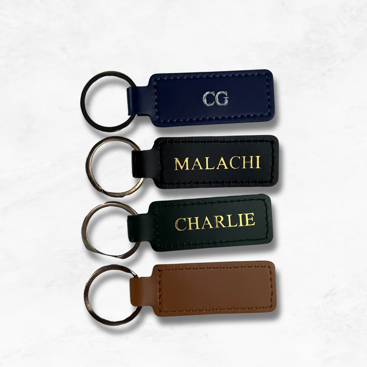 Personalised Vegan Leather Keychain