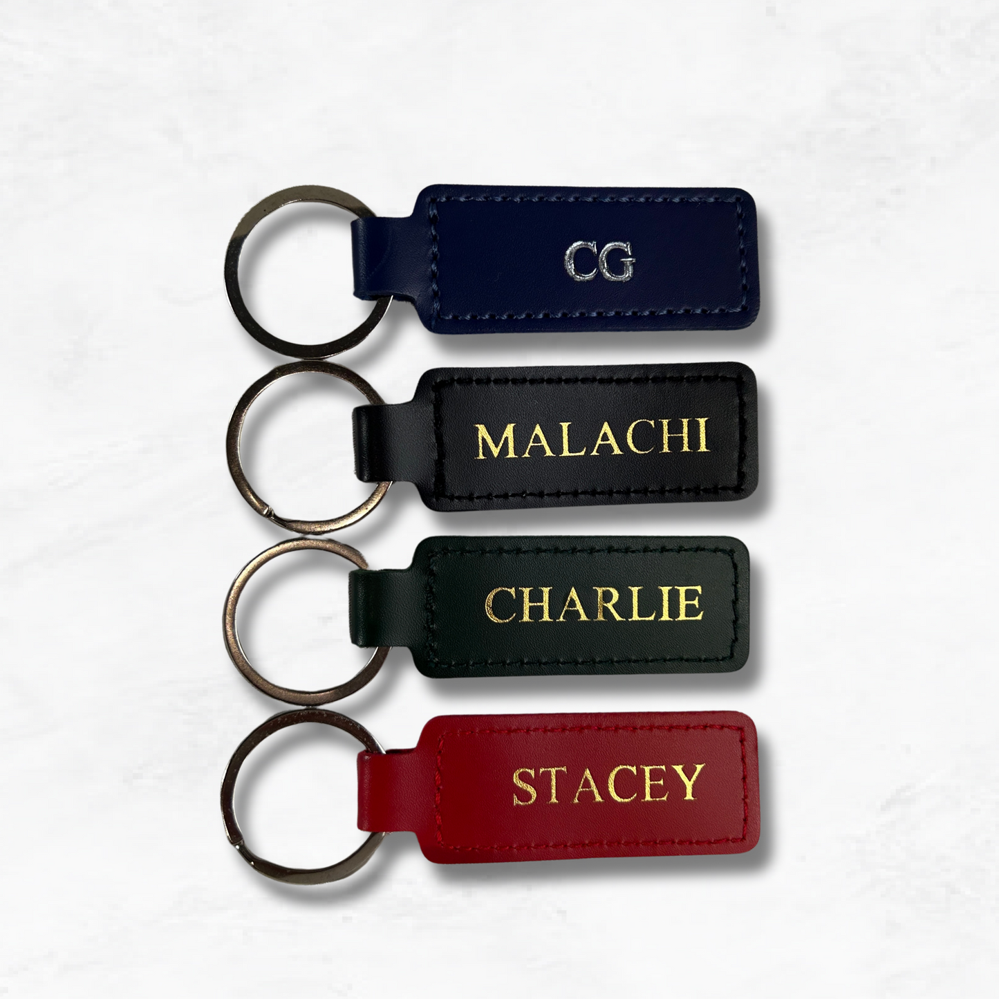 Personalised Vegan Leather Keychain