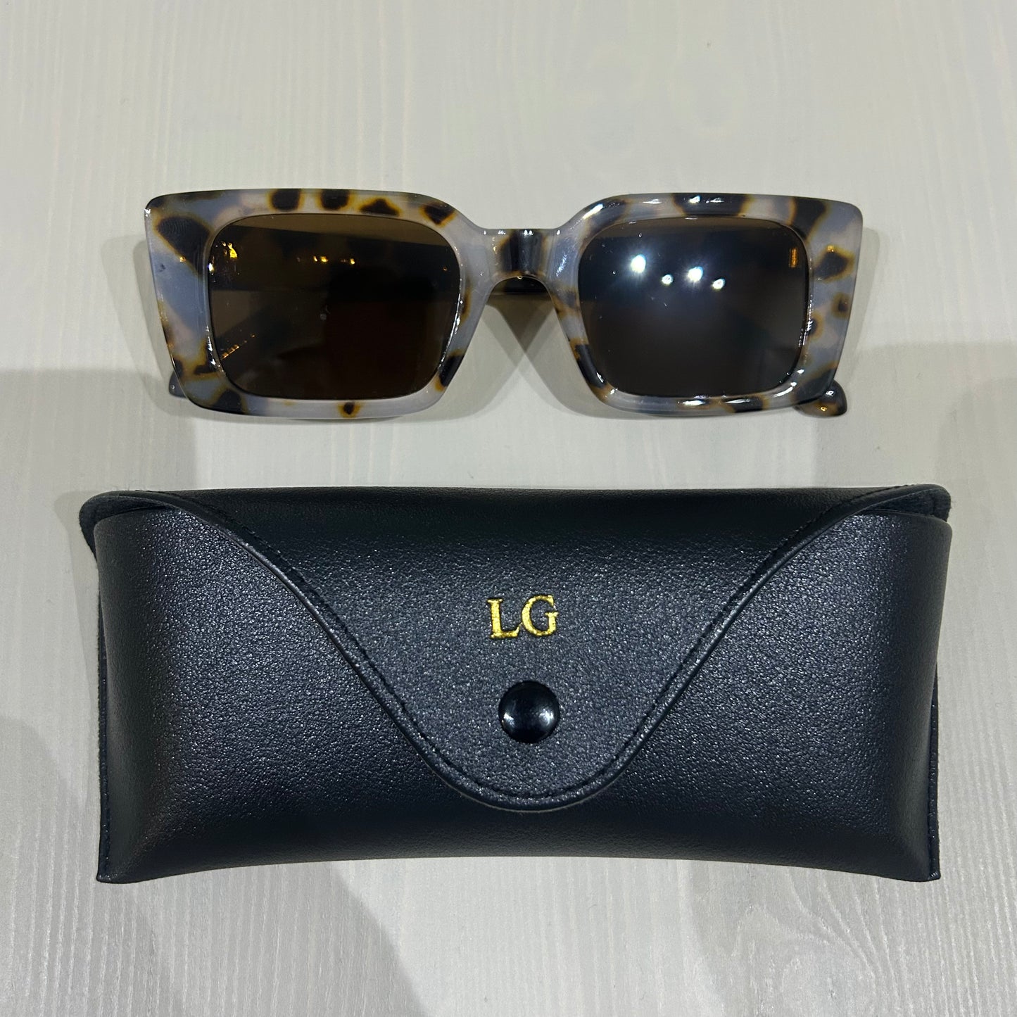 Personalised Vegan Leather Sunglasses Case