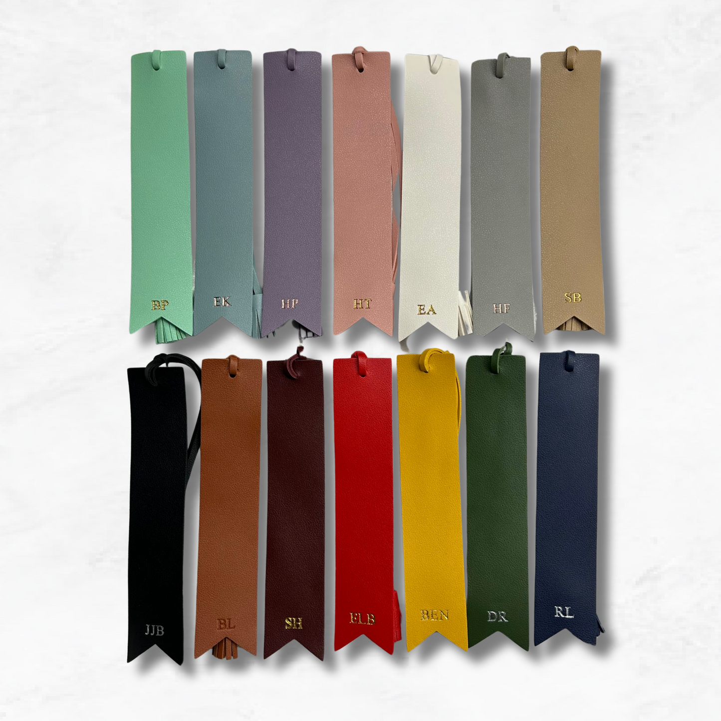 Personalised Vegan Leather Tassel Bookmark