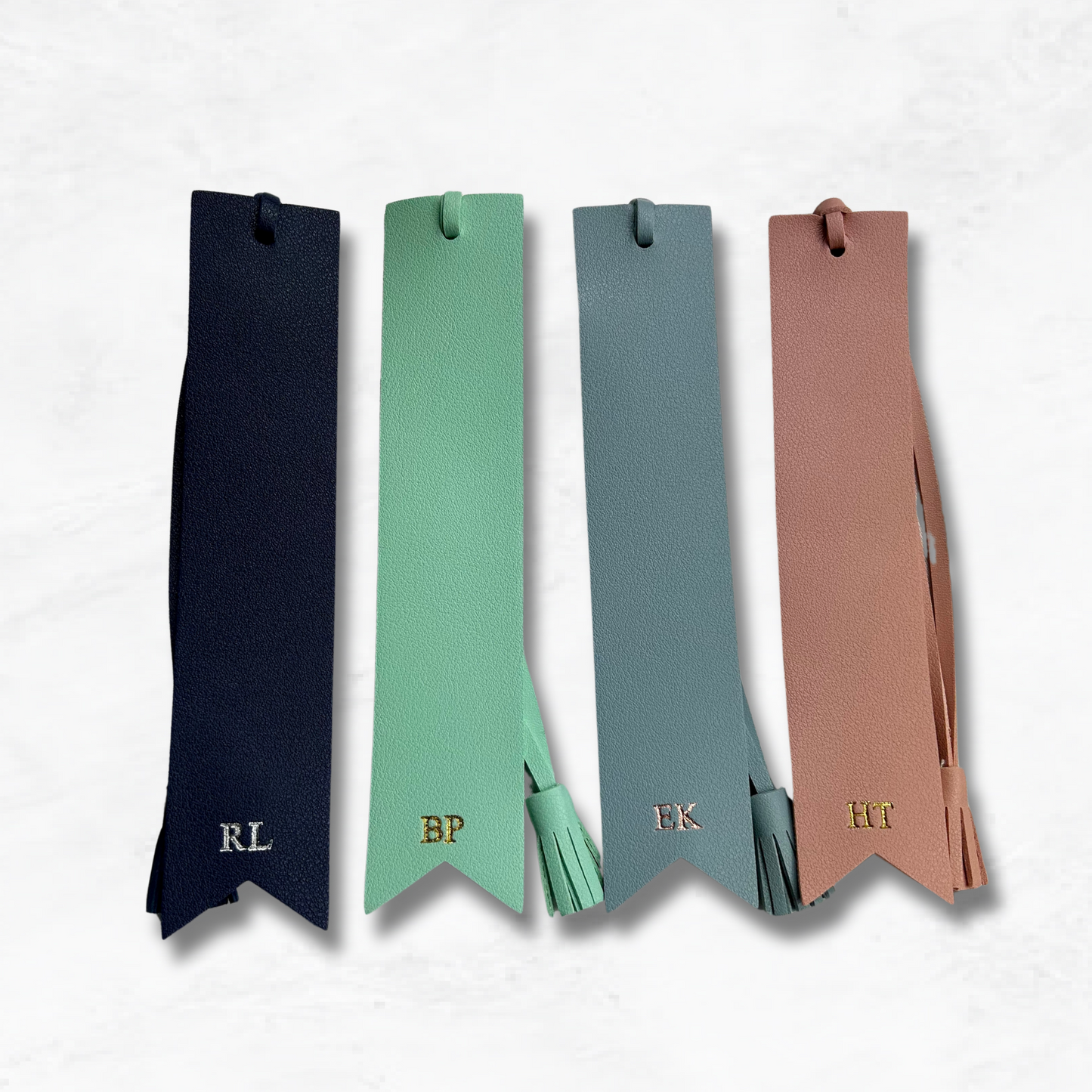 Personalised Vegan Leather Tassel Bookmark