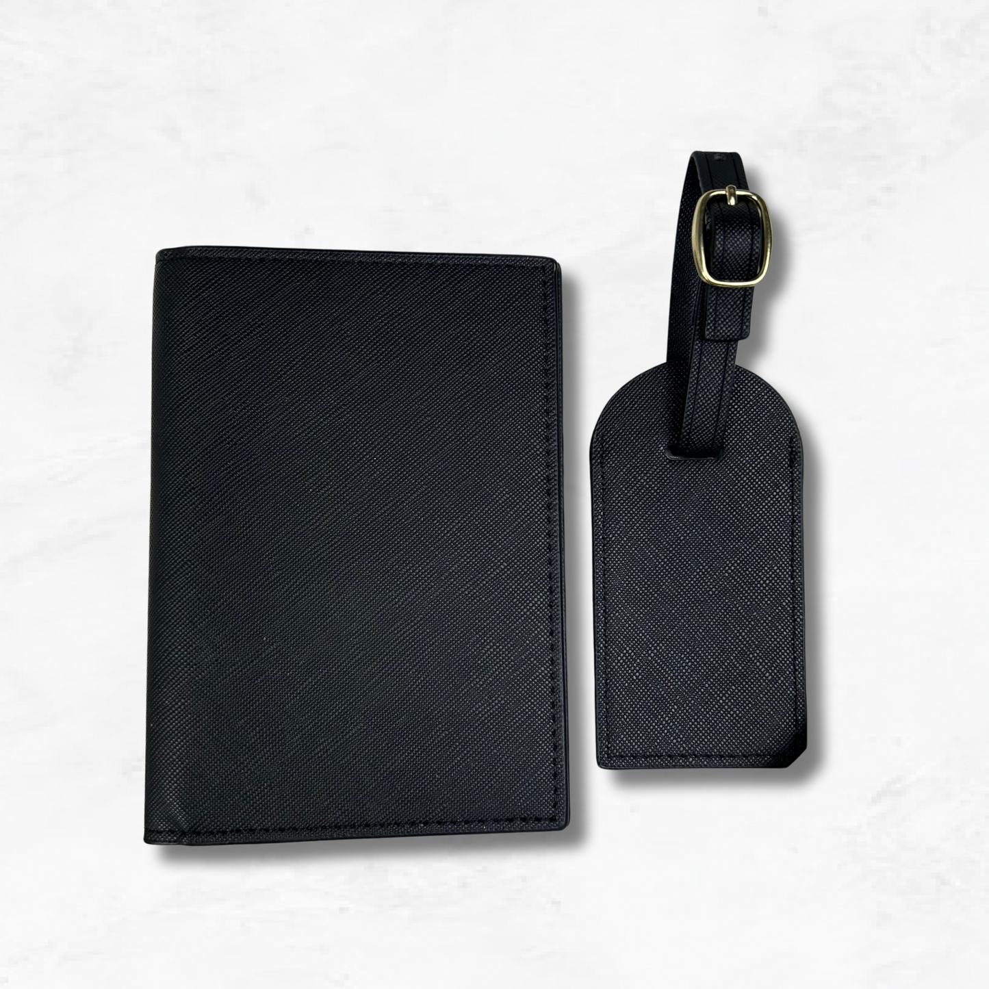 Personalised Vegan Leather Travel Set