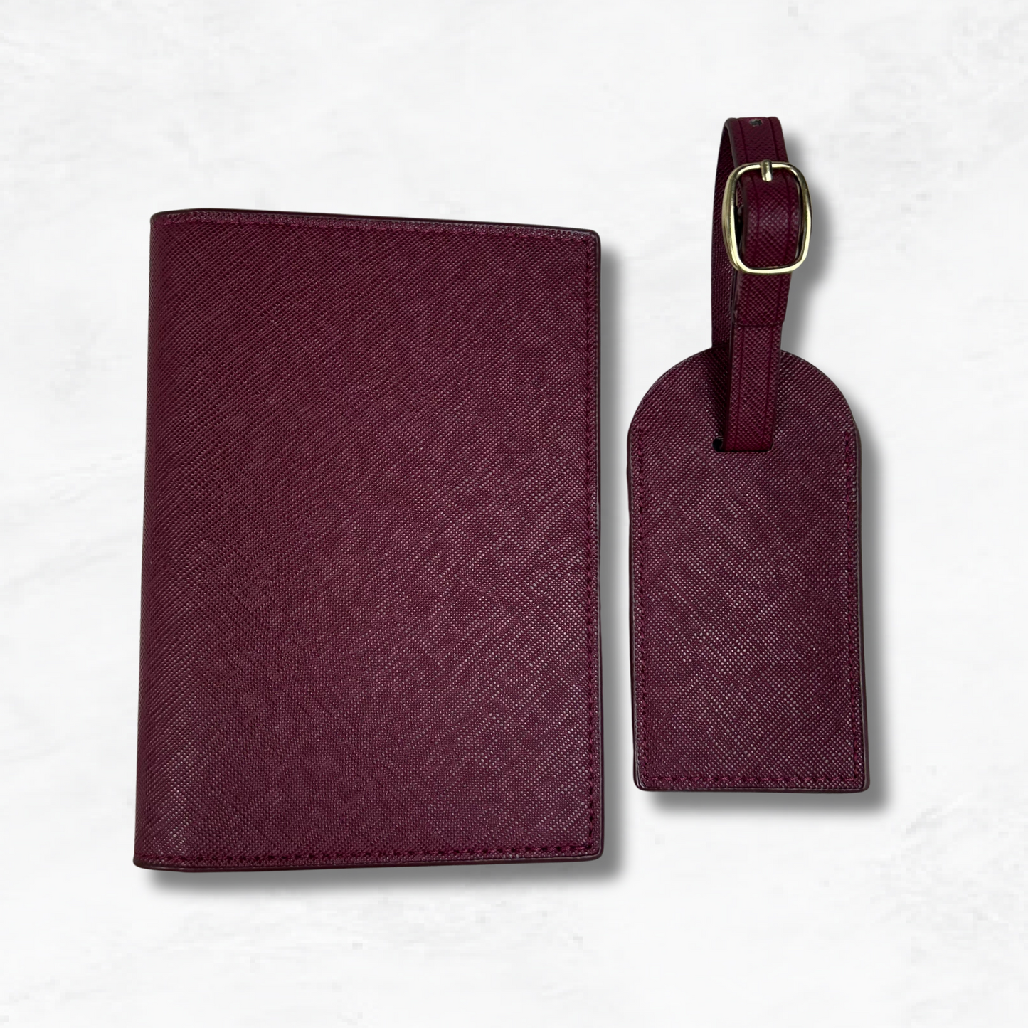 Personalised Vegan Leather Travel Set