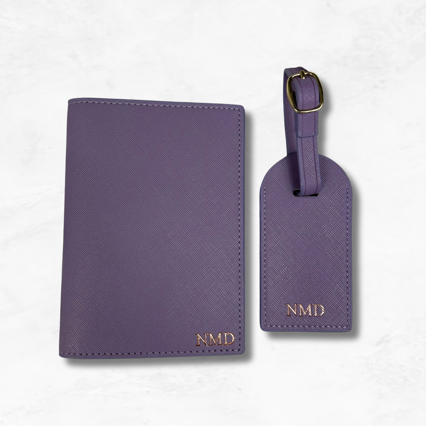 Personalised Vegan Leather Travel Set
