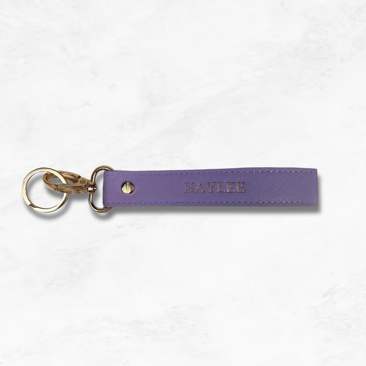 Personalised Vegan Leather Wristlet Keychain