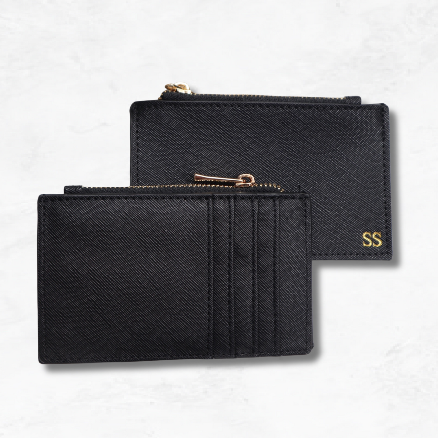 Personalised Vegan Leather Zip Cardholder