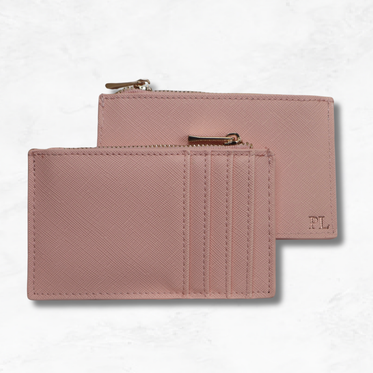 Personalised Vegan Leather Zip Cardholder