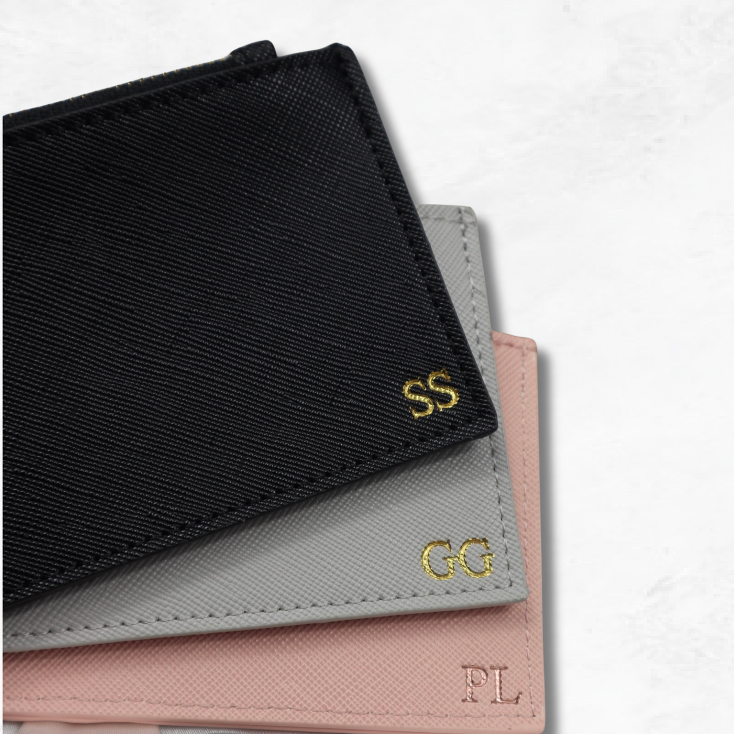 Personalised Vegan Leather Zip Cardholder