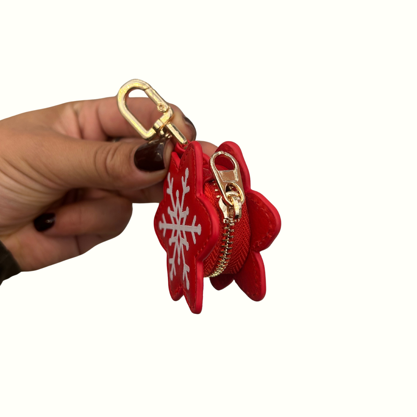 Personalised Snowflake Zip Bag Charm