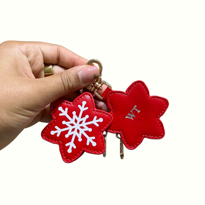 Personalised Snowflake Zip Bag Charm