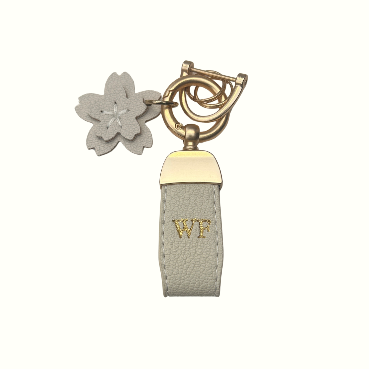 Personalised Flower Charm Keychain