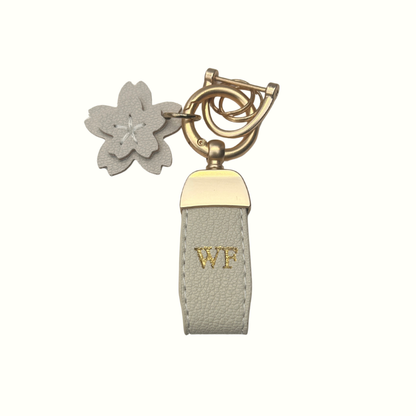 Personalised Flower Charm Keychain