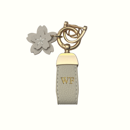 Personalised Flower Charm Keychain