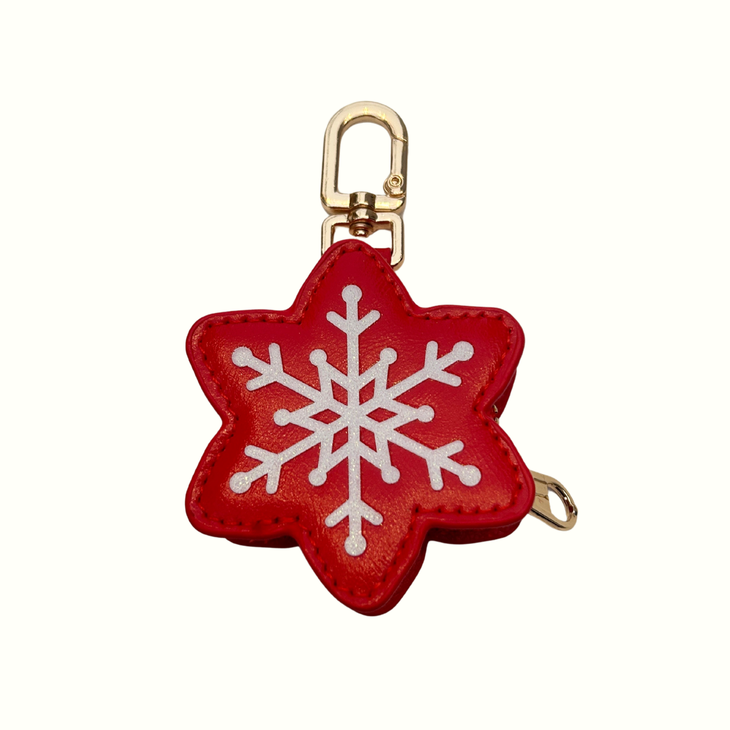 Personalised Snowflake Zip Bag Charm
