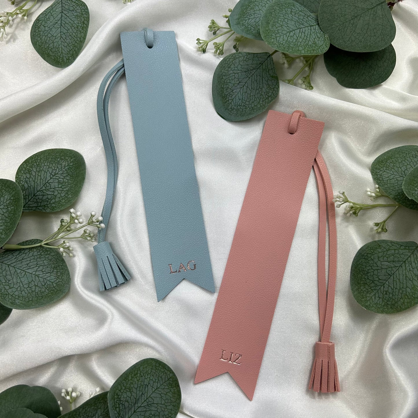 Personalised Vegan Leather Tassel Bookmark