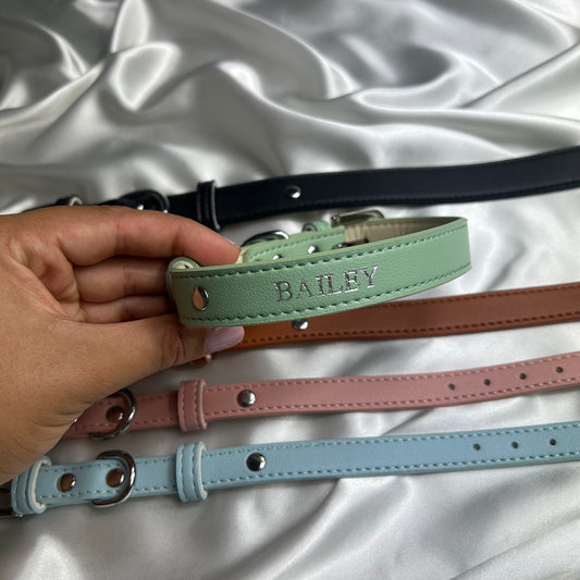 Personalised Vegan Leather Pet Collar