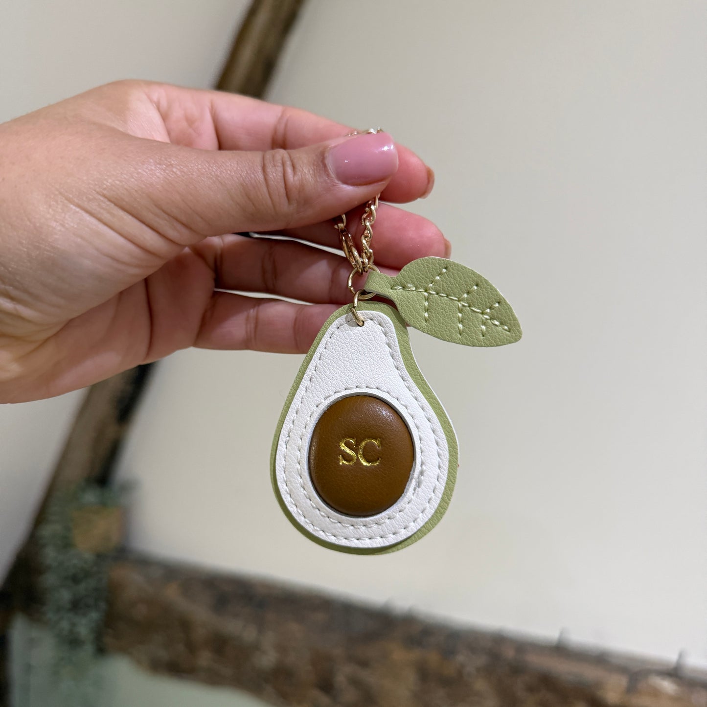 Avocado Bag Charm - Gold - SC