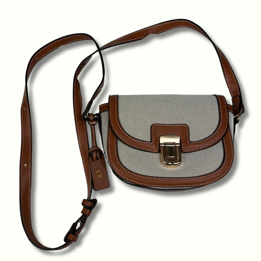 Personalised Vegan Leather Canvas Crossbody Bag