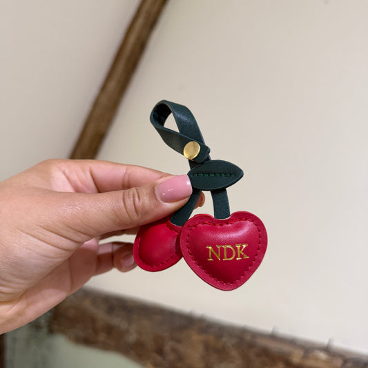 Cherry Bag Charm - Gold - NDK