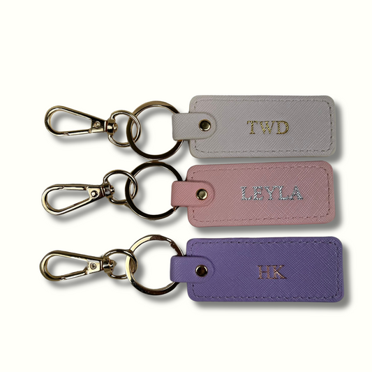 Personalised Vegan Leather Keychain