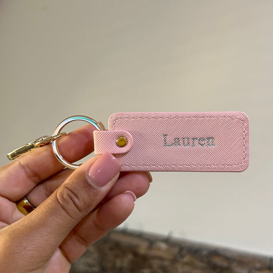 Clasp Keychain - Pink/ Silver - Lauren
