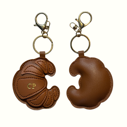 Personalised Croissant Keyring Bag Charm