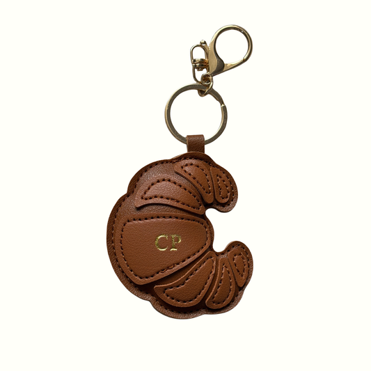 Personalised Croissant Keyring Bag Charm