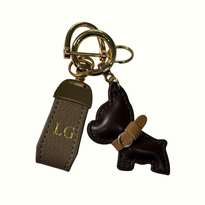 Personalised Dog Charm Keyring