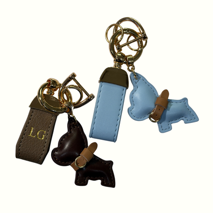 Personalised Dog Charm Keyring