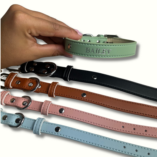 Personalised Vegan Leather Pet Collar