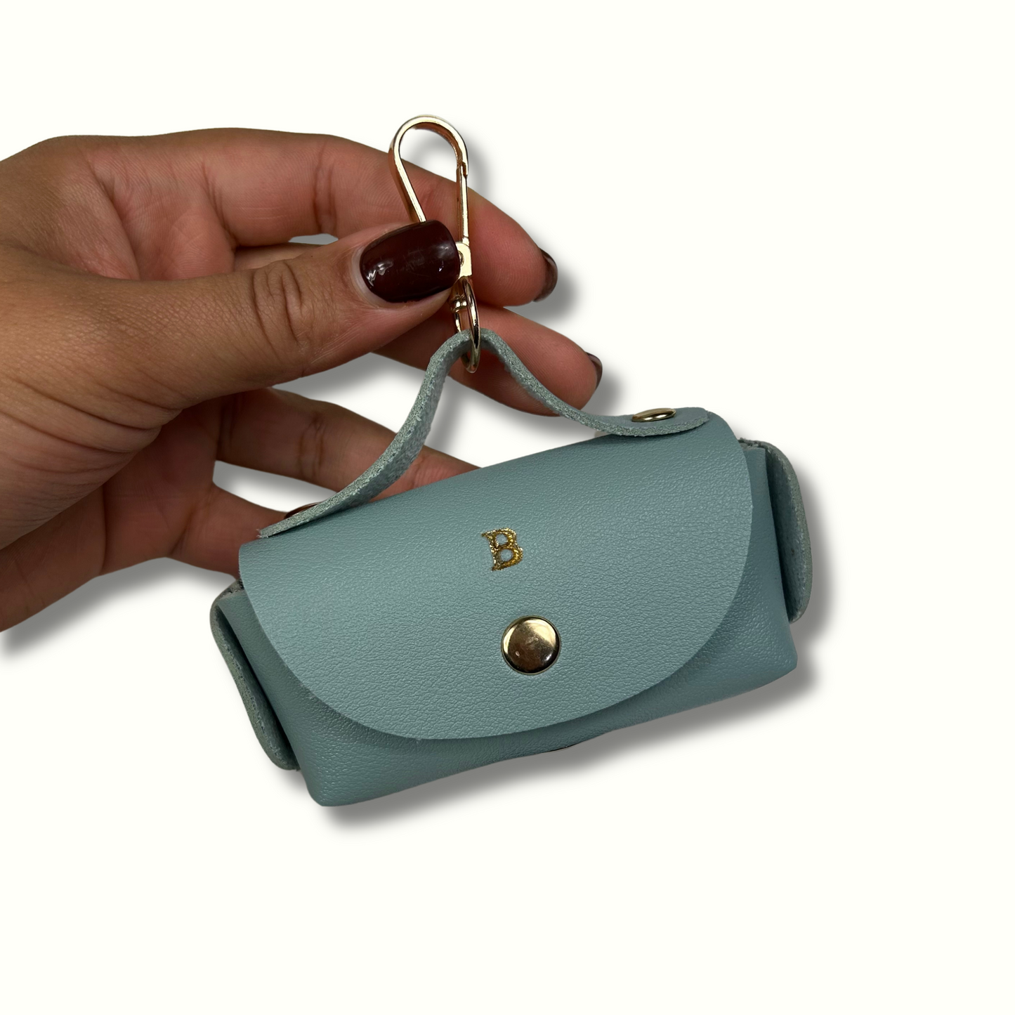 Personalised Vegan Leather Dog Poo Bag Holder
