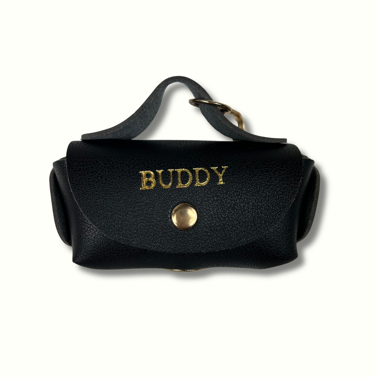 Personalised Vegan Leather Dog Poo Bag Holder