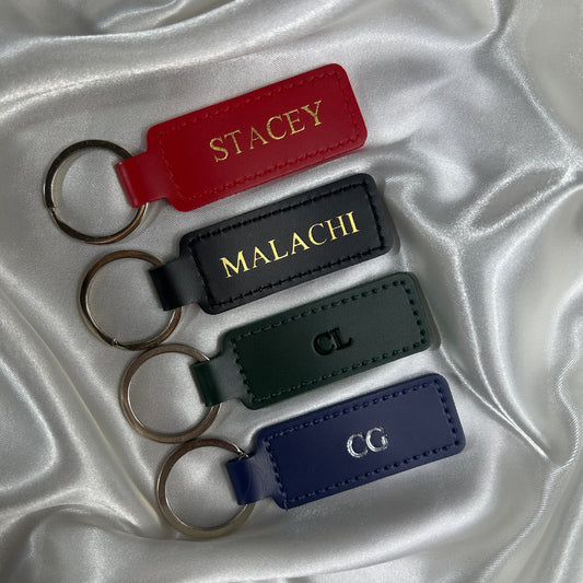 Personalised Vegan Leather Keychain