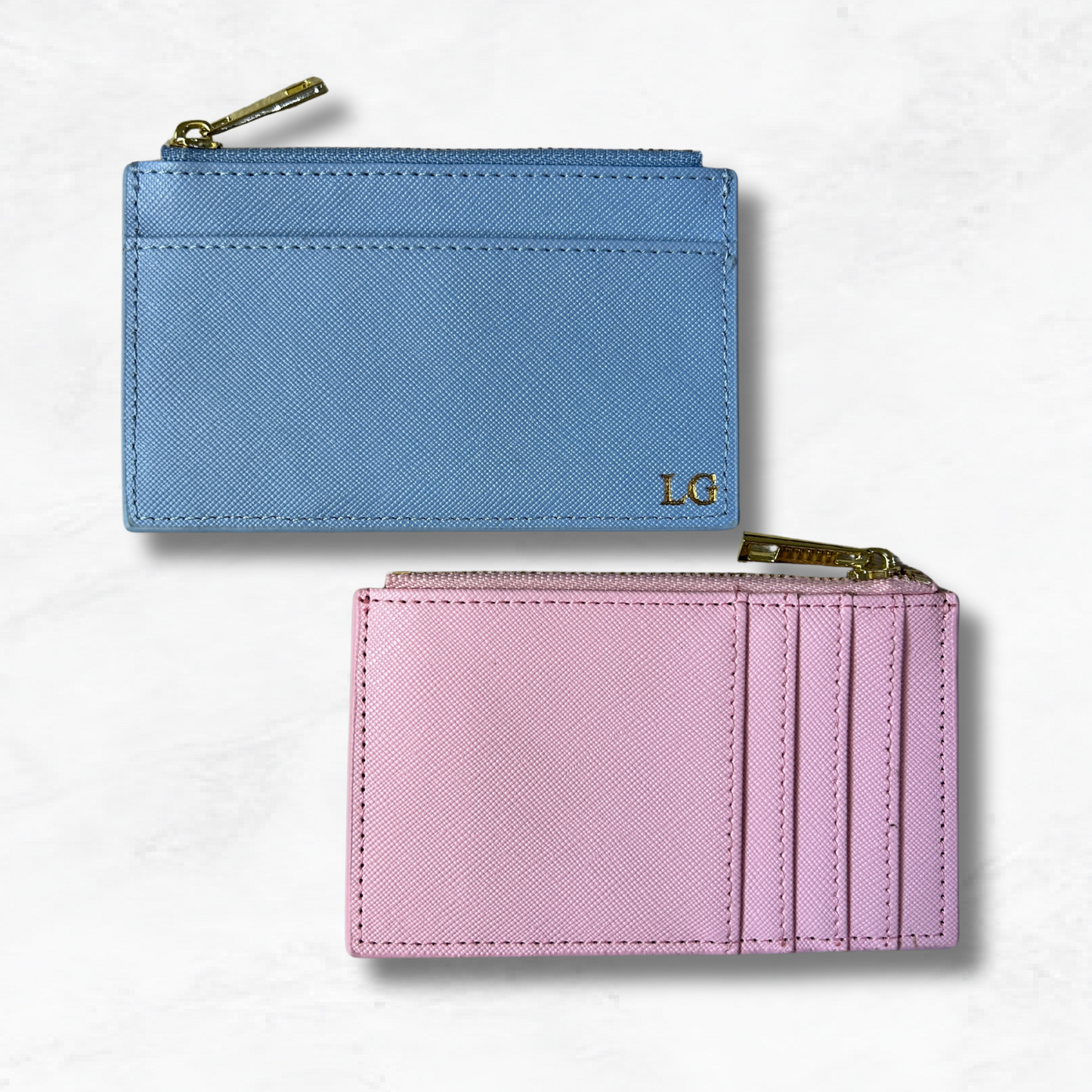 Personalised Vegan Leather Zip Cardholder