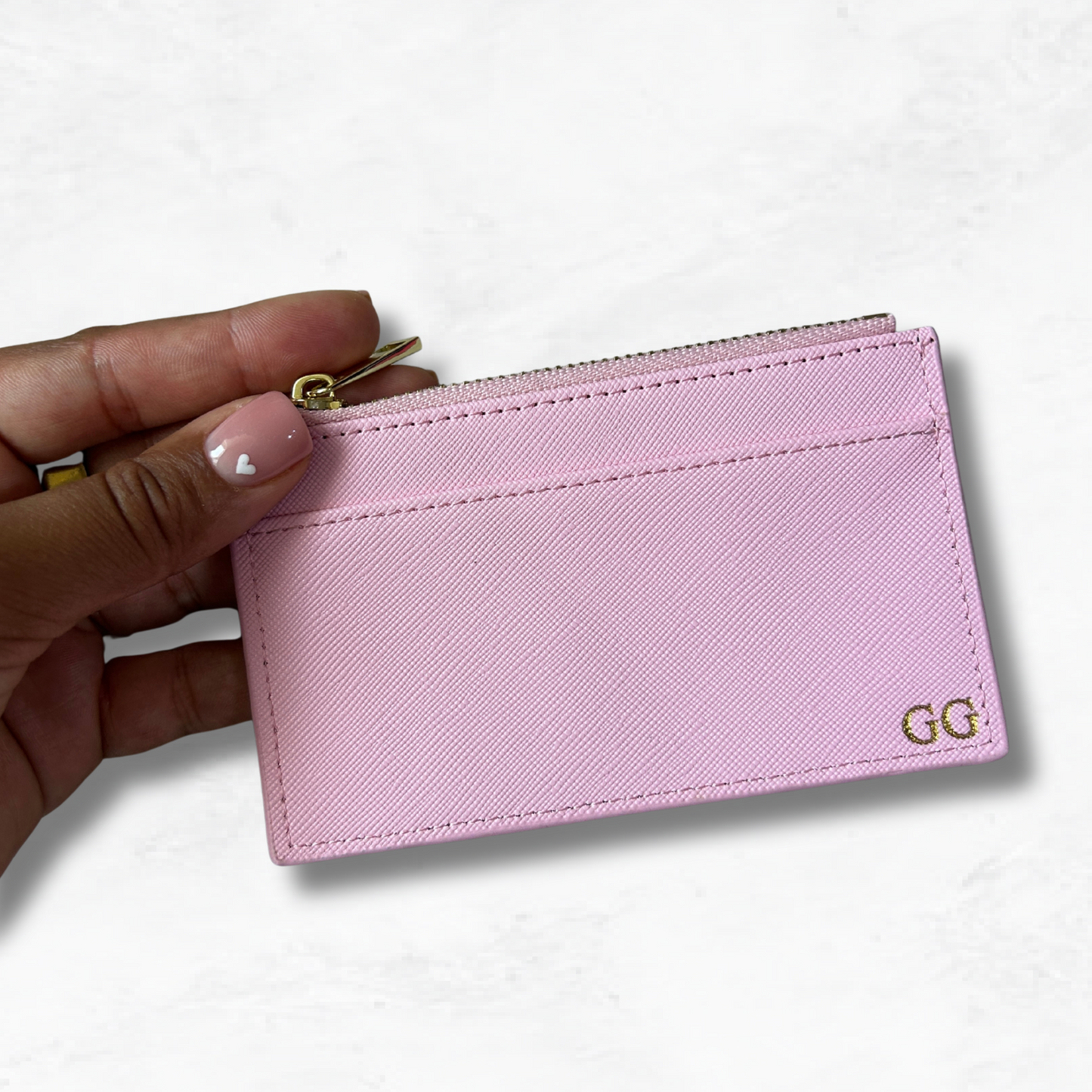 Personalised Vegan Leather Zip Cardholder