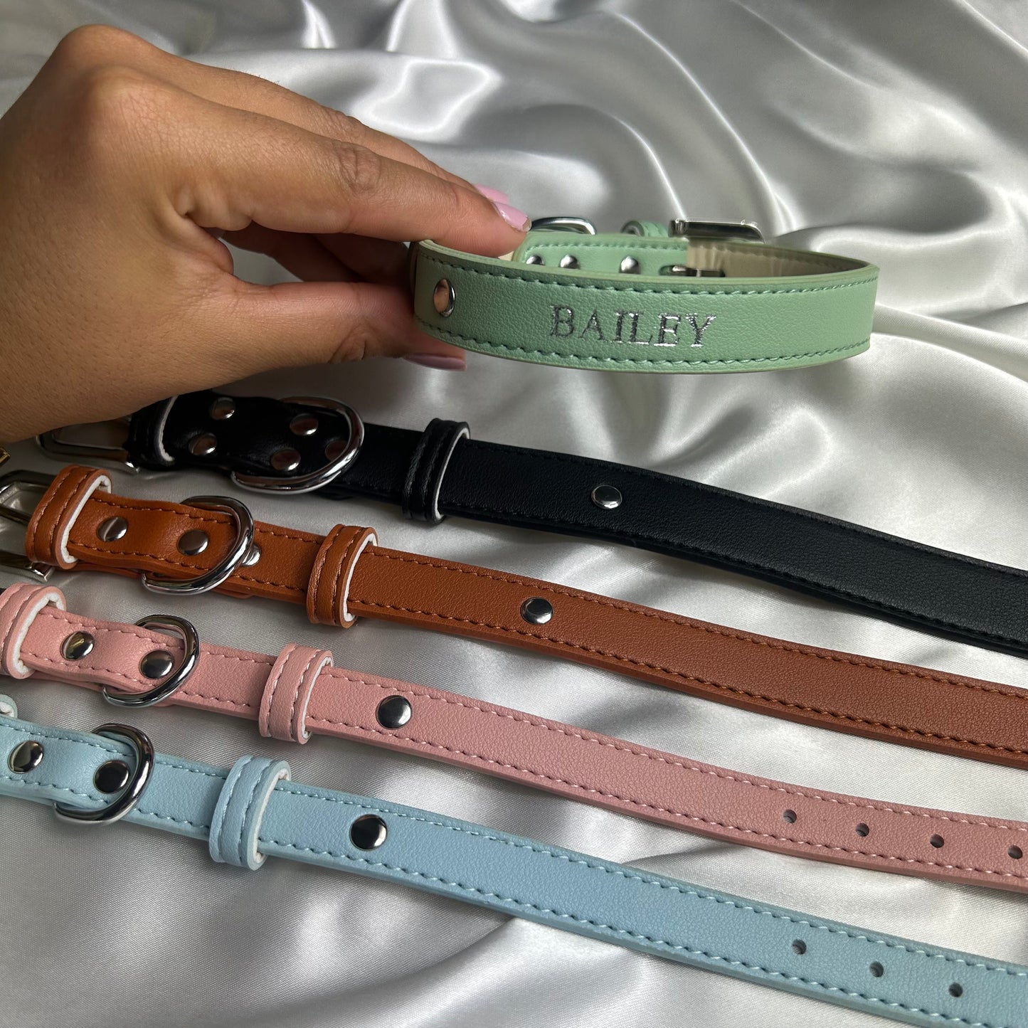 Personalised Vegan Leather Pet Collar