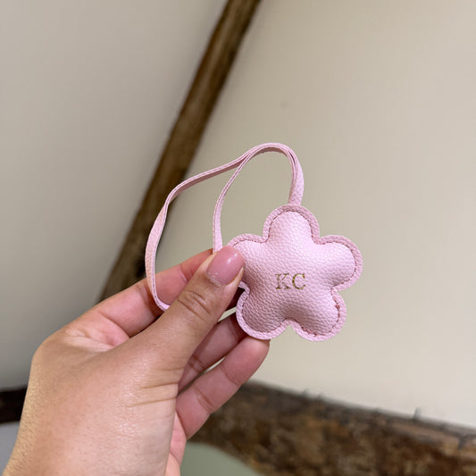 Flower Bag Charm - Light Pink/ Gold - KC