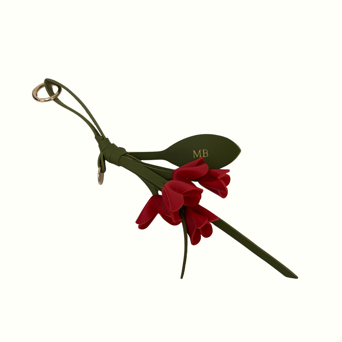 Personalised Flower Bag Charm