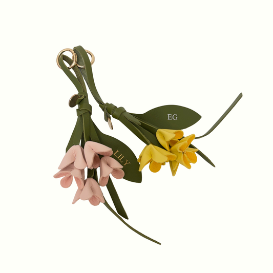 Personalised Flower Bag Charm