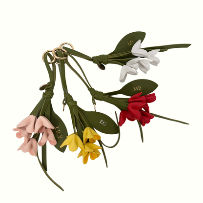 Personalised Flower Bag Charm