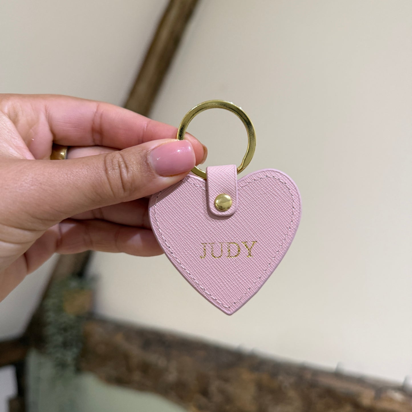 Heart Keyring - Pink 2/ Gold - JUDY