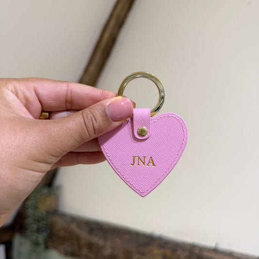 Heart Keyring - Pink 4/ Gold -JNA