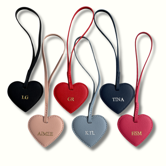 Personalised Heart Bag Charm