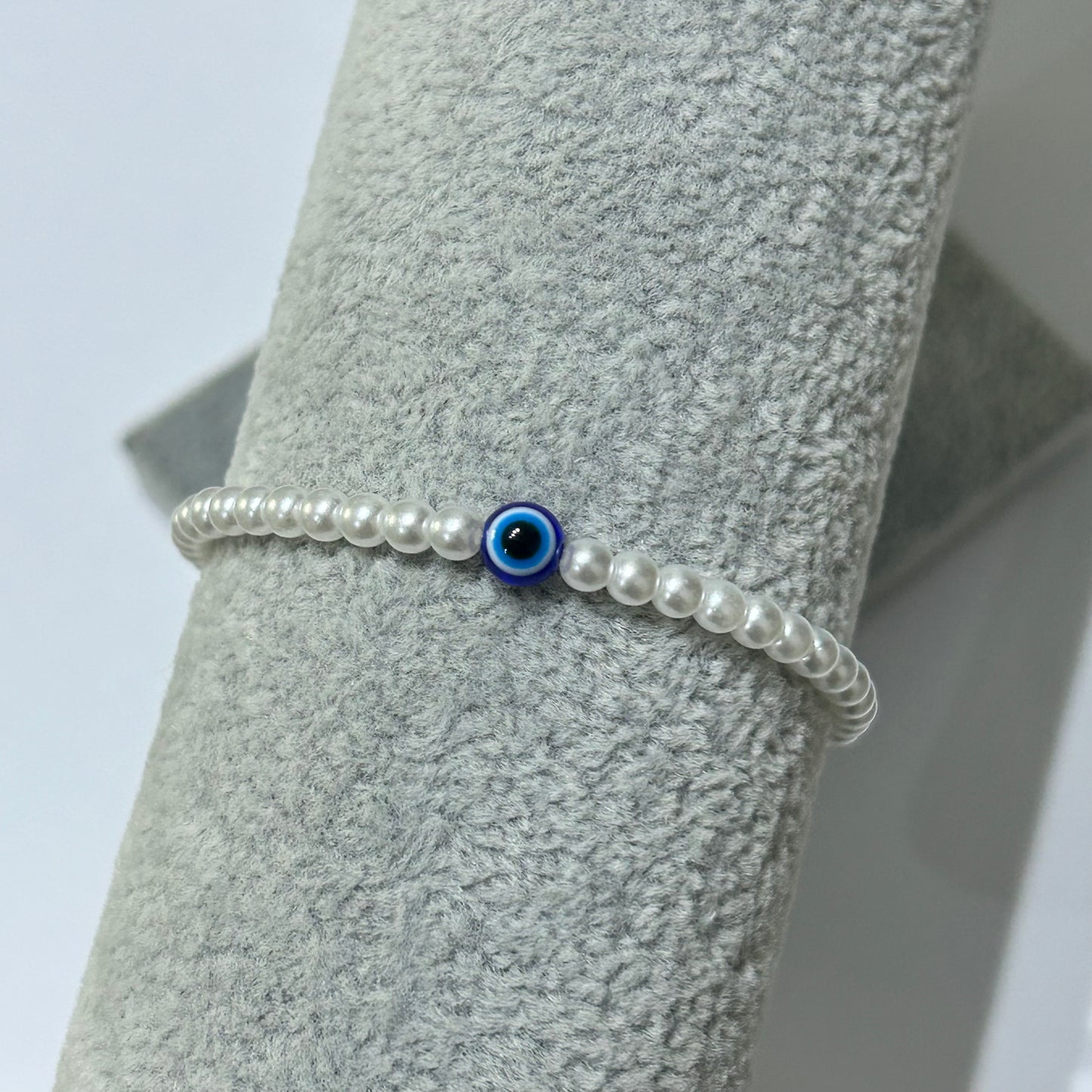 Evil Eye Pearl Beaded Bracelet